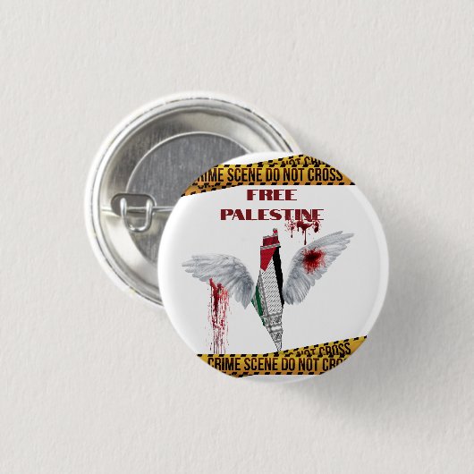 Free Palestine Button - Palestine Genocide Button (Vorne & Hinten)