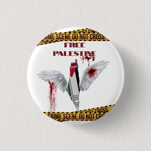Free Palestine Button - Palestine Genocide Button (Vorderseite)
