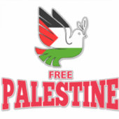 Free Palestine Car Sticker (Vorderseite)