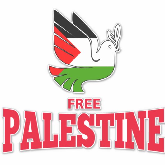 Free Palestine Car Sticker (Vorderseite)