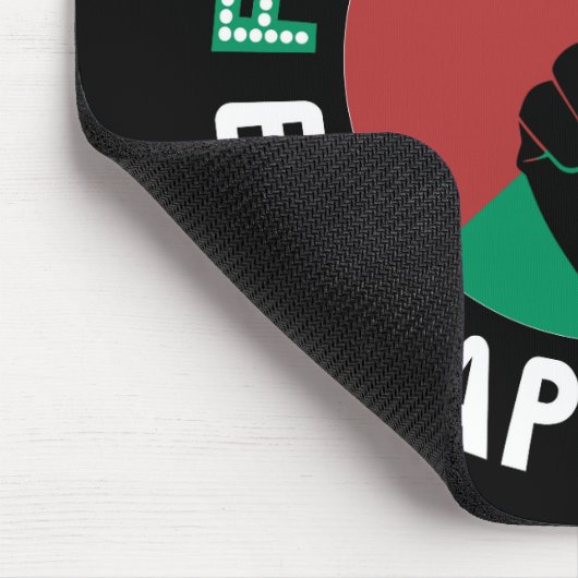 Free Palestine End Apartheid Flag Schwarz Mousepad (Ecke)