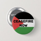 FREE PALESTINE FLAG CEASEFIRE JETZT ROT BLACK GREE BUTTON (Vorne & Hinten)