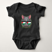 Free Palestine Flag Flats Funny Palestine Gaza Cat Baby Strampler (Vorderseite)