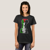 Free Palestine Flag of Palestine Palestinian fist  T-Shirt (Vorne ganz)