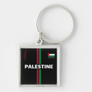 Free Palestine Football Football - Flaggenplan-Tea Schlüsselanhänger