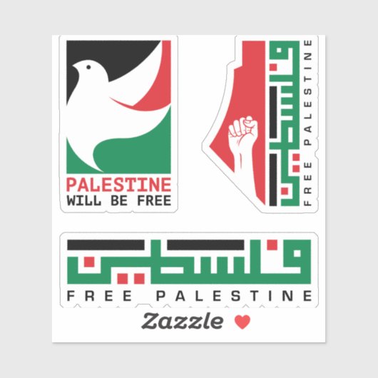Free Palestine Freedom Stickers Pack1 Aufkleber (Blatt)