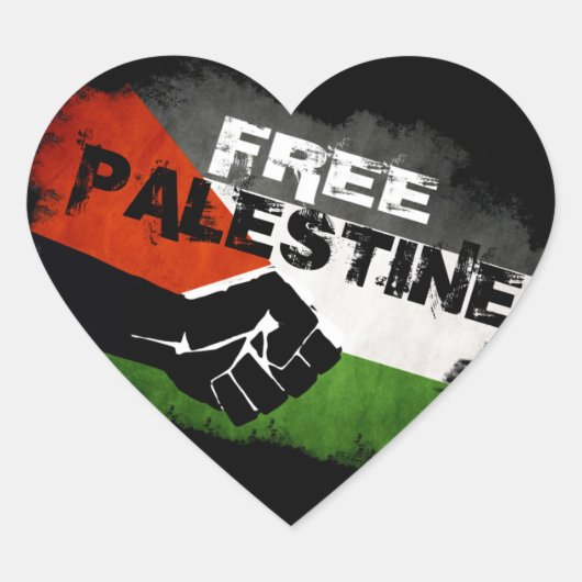 Free Palestine Heart Stickers (Vorderseite)