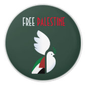Free Palestine Keramik Drawer Knob - Solidarność Keramikknauf (Vorderseite)