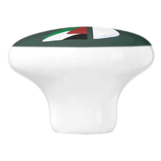 Free Palestine Keramik Drawer Knob - Solidarność Keramikknauf (Seitenansicht)
