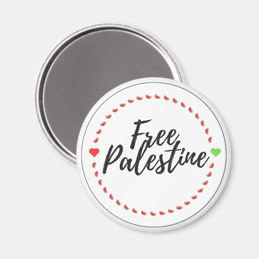 Free Palestine Magnet (Vorderseite/Rückseite)