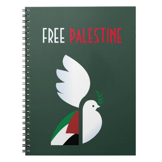 Free Palestine Notebook - Solidarity Journal Notizblock (Vorderseite)