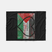Free Palestine Now-Aufkleber Fleecedecke (Vorderseite (Horizontal))