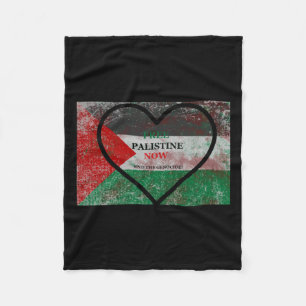 Free Palestine Now-Aufkleber Fleecedecke