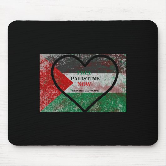 Free Palestine Now-Aufkleber Mousepad (Vorne)