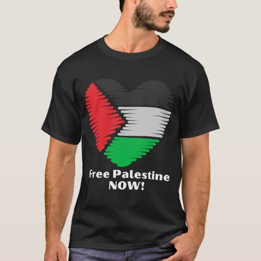 Free Palestine NOW! T-Shirt (Vorderseite)