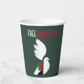 Free Palestine Paper Cups - Patriotisches Party Pappbecher (Rückseite)
