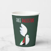 Free Palestine Paper Cups - Patriotisches Party Pappbecher (Vorderseite)