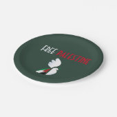 Free Palestine Paper Teller - Solidarity Tableware (Schrägansicht)