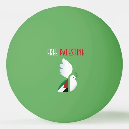 Free Palestine Ping Pong Ball - Pro Justice Tischtennisball (Rückseite)