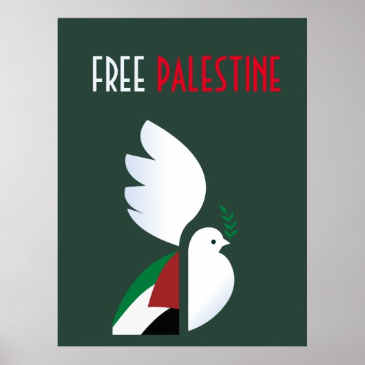 Free Palestine Poster - Politischer Protest Kunst (Vorne)