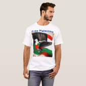 Free Palestine Slogan T - Shirt (Vorne ganz)