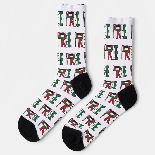 Free Palestine Socken (Linkes Detail)
