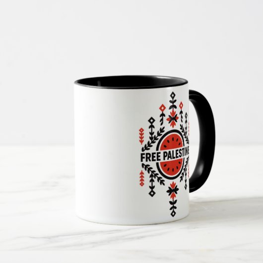 Free Palestine Tasse (VorderseiteRechts)