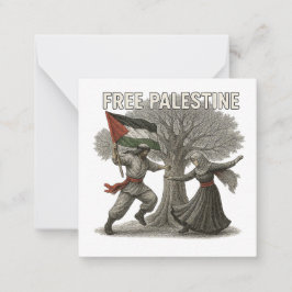 Free Palestine Thank You Card – Message of Hope Mitteilungskarte