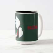 Free Palestine Two-Tone-Coffee Tasse - Pro-Palästi (VorderseiteRechts)