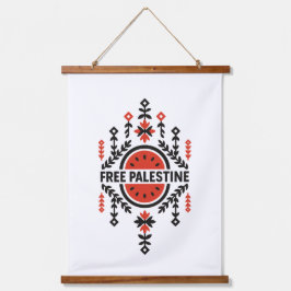 Free Palestine Wandteppich Mit Holzrahmen