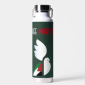 Free Palestine Water Flasche - Aktivist Stainless (Vorne)