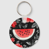 Free Palestine Watermelon Schlüsselanhänger (Rückseite)