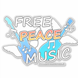 Free Peace Music Aufkleber