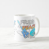 Free Peace Music Kaffeetasse (VorderseiteRechts)