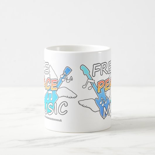 Free Peace Music Kaffeetasse (Mittel)