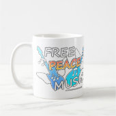 Free Peace Music Kaffeetasse (Links)