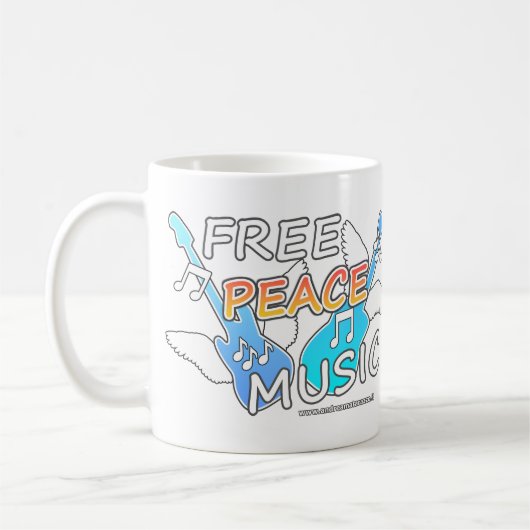 Free Peace Music Kaffeetasse (Links)