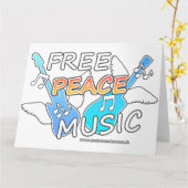 Free Peace Music Karte (Gelbe Blume)