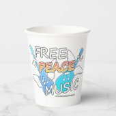 Free Peace Music Pappbecher (Vorderseite)