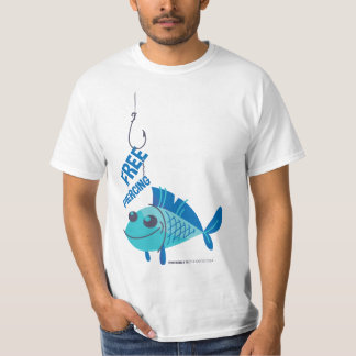Free Piercing - Funny Fishing Cartoon T - Shirt