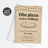 Free Pizza Funny Wedding Invitation Einladung
