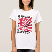 Free Press – Free Speech – Information T-Shirt (Vorderseite)