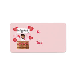 Free Puppy Kisses Valentine Dog Adressaufkleber