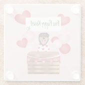 Free Puppy Kisses Valentine Dog Glasuntersetzer (Rückseite)