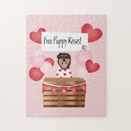 Free Puppy Kisses Valentine Dog Puzzle