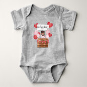 Free Puppy Kisses Valentine Dog Red Baby Strampler (Vorderseite)