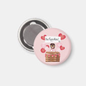 Free Puppy Kisses Valentine Dog Red Magnet (Vorderseite/Rückseite)
