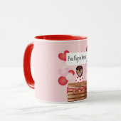 Free Puppy Kisses Valentine Dog Tasse (Vorderseite Links)