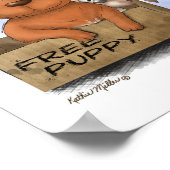Free Puppy Plus 1 Cartoon Poster (Ecke)