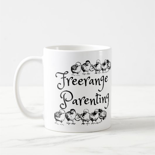 Free-Range-Eltern-Mug – Lustiger Hühnerliebhaber-M Kaffeetasse (Links)